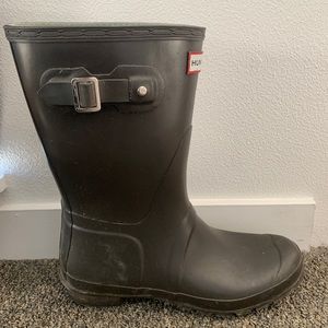 Hunter Chocolate Brown Short Rain Boots